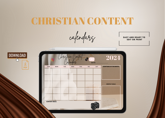Undated Women's 2024 Christian Content Calendar(s)